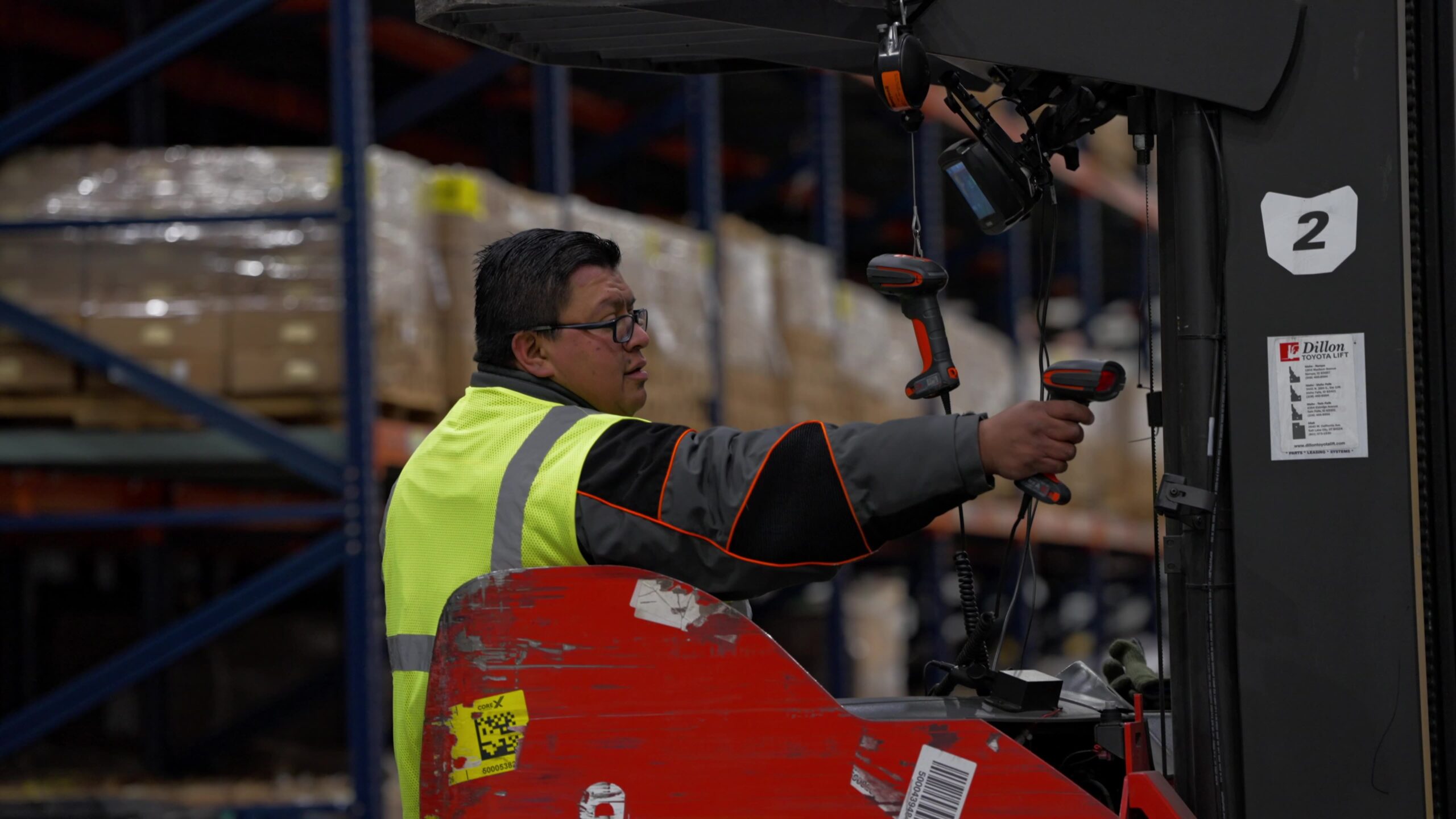 employee wearing safety vest