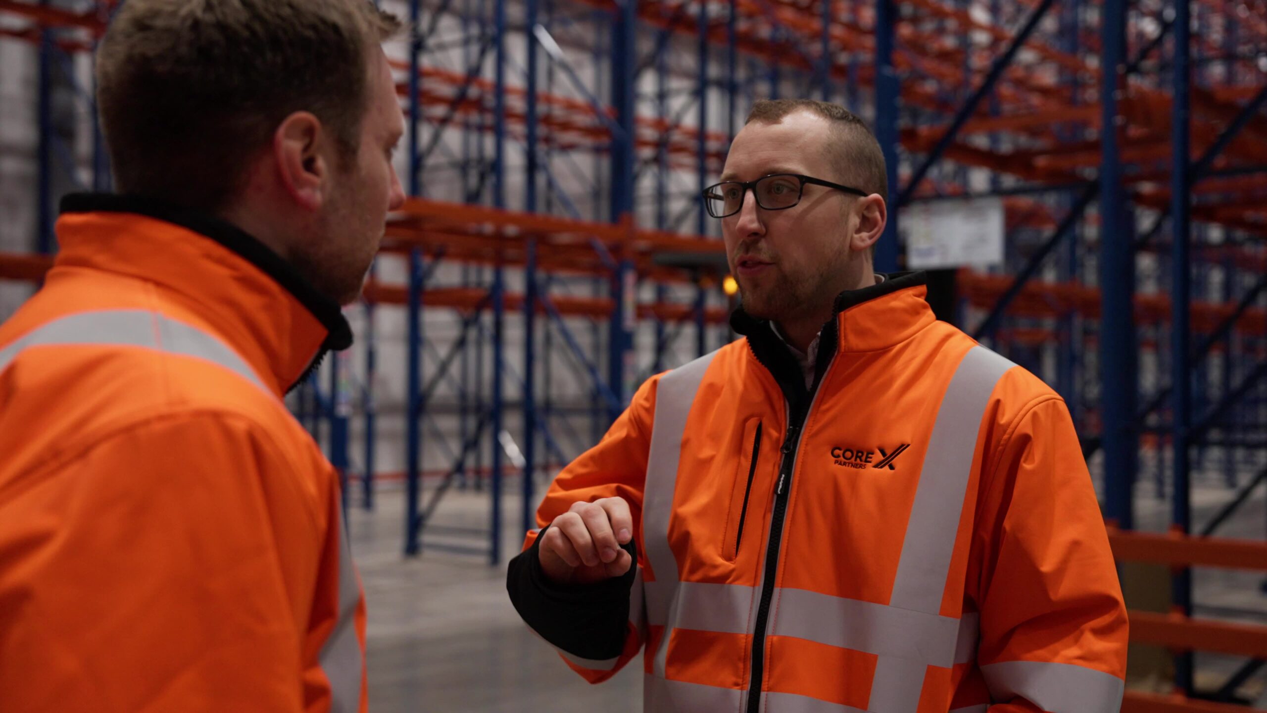 Core X employees talking about cold chain storage