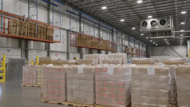 Pallets in cold storage at CORE X PREMIER