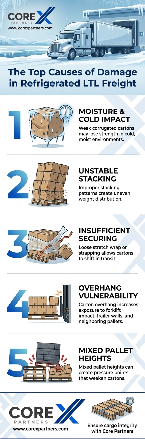 Top Causes of Damage in Refrigerated LTL Freight-Infographic